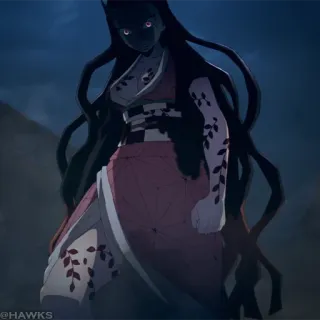 🎴 93df5ea3 Nezuko Kamado Demon Slayer @HAWKS anime, demon girl, Nezuko, Demon Slayer whatsapp sticker