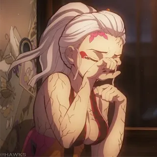 🏮 bb07a4e8 Daki Demon Slayer anime, demon slayer, daki, crying, character, sad whatsapp sticker