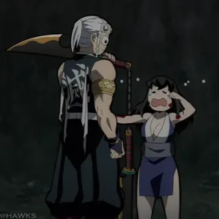 🎴 c614e79e Tengen Uzui Demon Slayer anime, demon slayer, tengen uzui, violence, sword, fighting whatsapp sticker