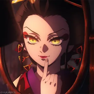 🎴 c85bd71f Daki Demon Slayer anime, demon, Daki, Demon Slayer, woman, character whatsapp sticker