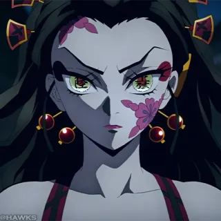 🏮 e46fb7dd Daki Demon Slayer anime, demon, Daki, Demon Slayer, manga, character, Japanese whatsapp sticker