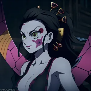 🎴 f9bd749c Daki Demon Slayer anime, demon, Daki, Demon Slayer, female character whatsapp sticker