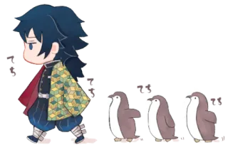 ❄️ ba67595d Giyu Tomioka Demon Slayer Anime, Chibi, Giyu Tomioka, Demon Slayer, Pinguin, Lucu telegram sticker