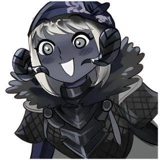 🥹 2d680c91 Аниме девушка, Демон, Броня, Иллюстрация, Милый, Фэнтези, Наклейка whatsapp sticker