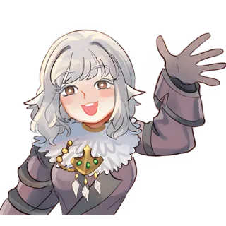 👋 39761dcd Аниме, Персонаж, Девушка, Арт, Цифровое искусство, Иллюстрация whatsapp sticker