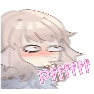😏 c1395425 Pffffff Аниме, Девушка, Выражение, Смешно, Мультфильм, Пфффффф whatsapp sticker