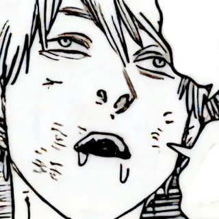 ⚙️ 3088ebff anime, manga, blood, face, artwork, sketch telegram sticker