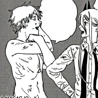⚙️ 5ebe7e99 Denji Chainsaw Man manga, anime, blood, gore, horror, demon telegram sticker