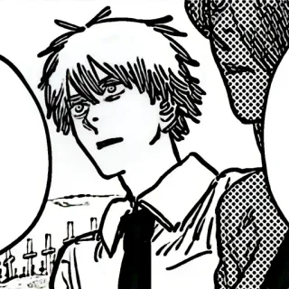 ⚙️ d263c6b6 Denji Chainsaw Man Chainsaw Man, Denji, anime, manga, fence telegram sticker