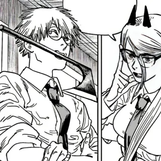 ⚙️ efcf45cf Denji Chainsaw Man chainsaw man, denji, power, anime, manga, axe telegram sticker