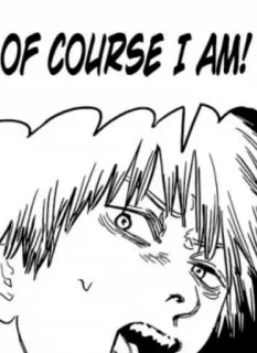 👌 6b6223e3 OF COURSE I AM! Manga, Anime, Expression, Confiant, BD, Texte, Bien sûr, Positif telegram sticker