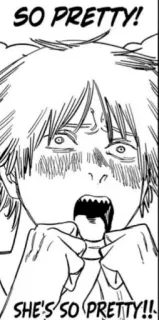 🥵 e3782180 SO PRETTY! SHE'S SO PRETTY!! animé, manga, excité, expression, joyeux, mignon telegram sticker