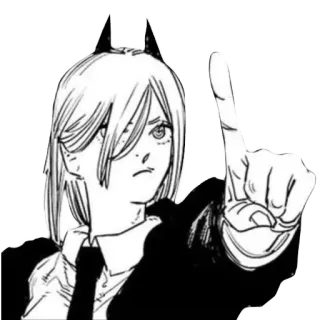 😤 24346dd8 Power Chainsaw Man 애니메이션, 만화, 체인소 맨, 파워, 캐릭터, 가리키는, 1위 telegram sticker