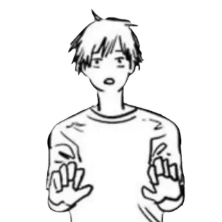 😟 253ac2ea Denji Chainsaw Man 애니메이션, 만화, 소년, 캐릭터, 체인소 맨, 덴지 telegram sticker