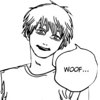 🦮 cea82860 Denji Chainsaw Man WOOF... 애니메이션, 만화, 체인쏘 맨, 덴지, 멍 telegram sticker