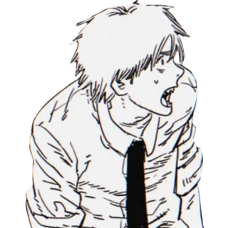 🤬 d8d42b9e Denji Chainsaw Man 애니메이션, 만화, 체인소 맨, 덴지, 충격, 일러스트 telegram sticker