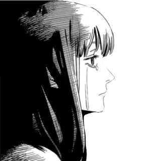 😭 f898d952 Makima Chainsaw Man 마키마, 체인소 맨, 애니메이션, 만화, 슬픈, 우는 telegram sticker