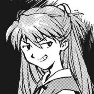 👾 14e30183 Asuka Langley Soryu Neon Genesis Evangelion anime, manga, karakter, angkuh, gadis, ilustrasi, potret whatsapp sticker