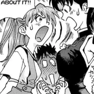 👾 1f2791d2 ABOUT IT!! Anime, Manga, Terkejut, Komik, Karakter whatsapp sticker