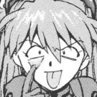 👾 2d3b76c3 Asuka Langley Soryu Neon Genesis Evangelion Anime, Manga, Karakter, Ekspresi wajah, Muka lucu, Evangelion whatsapp sticker