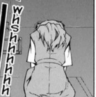 👾 5835fccd WHSHHHHH anime, manga, whshhhhh, sedih, tampak belakang whatsapp sticker