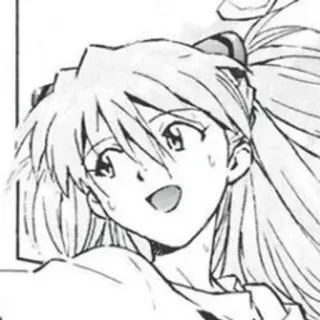 👾 6804fe6b Asuka Langley Sohryu Neon Genesis Evangelion Anime, Manga, Kartun, Potret, Karakter, Gadis, Wanita whatsapp sticker