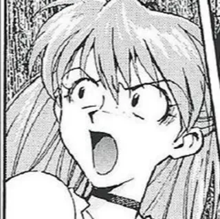 👾 88c1309d Asuka Langley Soryu Neon Genesis Evangelion anime, manga, terkejut, kaget, karakter, Asuka Langley Soryu whatsapp sticker