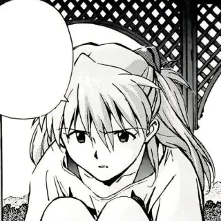 👾 f7d0b9dc Asuka Langley Soryu Neon Genesis Evangelion anime, manga, gadis, sedih, evangelion, aska langley, kartun whatsapp sticker