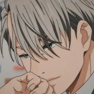 💫 a86022b4 Victor Nikiforov Yuri!!! on Ice Anime, Patinaje artístico, Víctor, Nikiforov, Pelo gris, Guapo telegram sticker