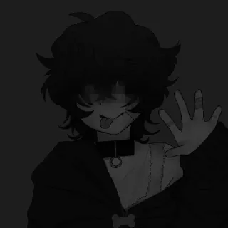 ⬛ 340ffd5b Emo, Anime, Halsband, Charakter, Gothic whatsapp sticker