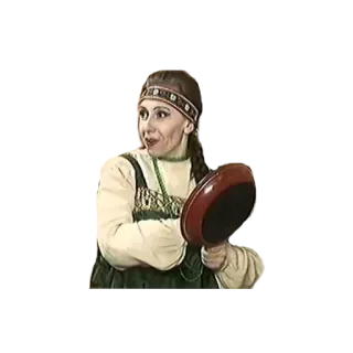 🤩 40c08f90 russian, folk, costume, woman, traditional, ethnic whatsapp sticker