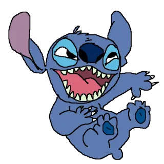 😂 d74e67b2 Stitch Stitch, Disney, desenho animado, fofo, azul, alienígena telegram sticker