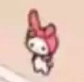 😐 56da04e2 My Melody My Melody, Sanrio, lief, kawaii, konijn, personage telegram sticker