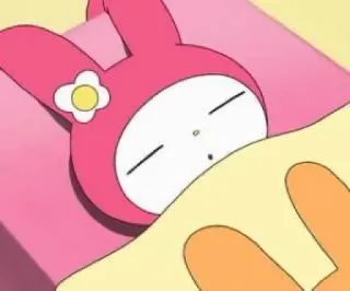 😴 846f7b95 My Melody My Melody, Sanrio, slapen, anime, cartoon telegram sticker