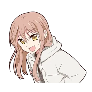 😁 85aaa95e anime, ragazza, cartone animato, felpa con cappuccio, carino telegram sticker