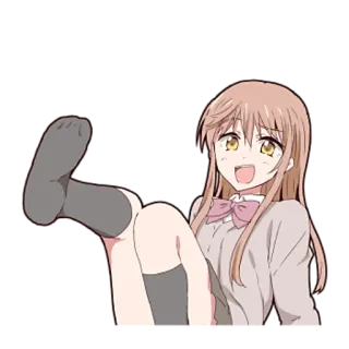 😉 8bdae674 anime, ragazza, uniforme scolastica, carina, sorridente telegram sticker