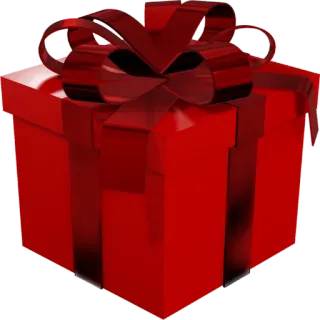 🎁 04a6fa8f cadeau, présent, rouge, ruban, fête, vacances, boîte whatsapp sticker