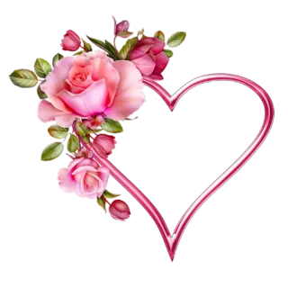 ❤️ 37844d8d Rose, Coeur, Floral, Amour, Saint Valentin, Romantique, Fleur whatsapp sticker