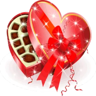 ❤️ 6f549ee8 chocolat, coeur, saint valentin, sucré, cadeau, romantique whatsapp sticker