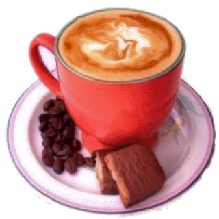 ☕️ 812bcfa2 café, latte, grains de café, chocolat, boisson, caféine, tasse, nourriture whatsapp sticker