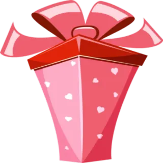 ❤️ a9257d42 cadeau, cadeau, rose, coeurs, boîte, fête, vacances whatsapp sticker