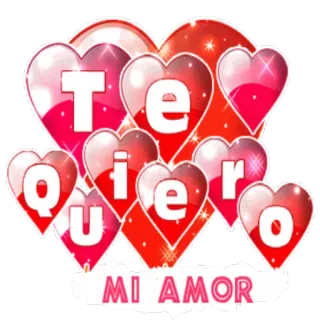 ❤️ b067c741 Te quiero MI AMOR amour, coeur, espagnol, te quiero, amor, mi amor, romantique, salutation whatsapp sticker