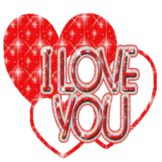 ❤️ b9a7be99 I LOVE YOU cœur, amour, étincelle, je t'aime, saint-valentin, romantique, salutation whatsapp sticker