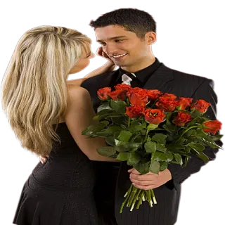 💑 ccead810 couple, romance, roses, bouquet, amour, affection whatsapp sticker