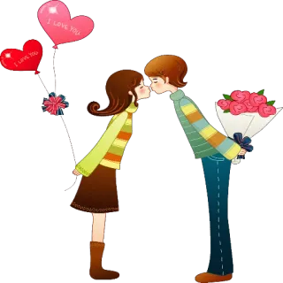 💑 ed840b4a I Love You amour, couple, baiser, romance, relation, coeurs whatsapp sticker