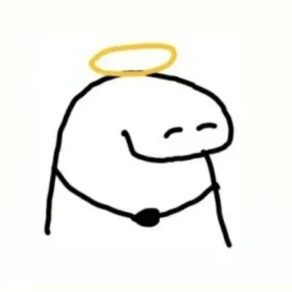 😇 3cbce347 天使, 光环, 卡通, 角色, 可爱, 贴纸 telegram sticker