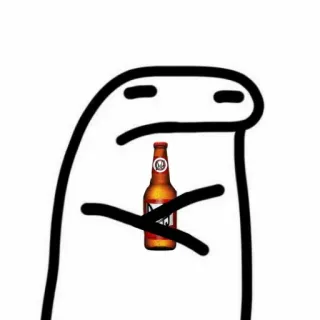 🍺 747c1532 啤酒, 酒精, 瓶子, 卡通, 角色, 插图 telegram sticker