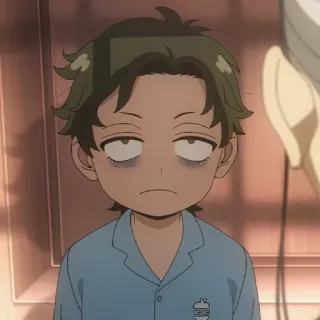 ⚜️ 213e5399 Damian Desmond Spy x Family 애니메이션, 다미안 데스몬드, 스파이 패밀리, 소년, 피곤한 telegram sticker