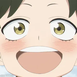 ⚜️ 6656e5b9 애니메이션, 소녀, 행복, 미소 telegram sticker