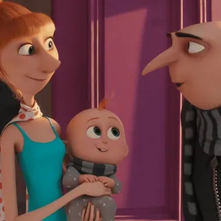 ✨️ 756b1073 Gru Despicable Me กรู, มิสเตอร์แสบร้ายเกินพิกัด, ครอบครัว, แอนิเมชั่น, การ์ตูน telegram sticker